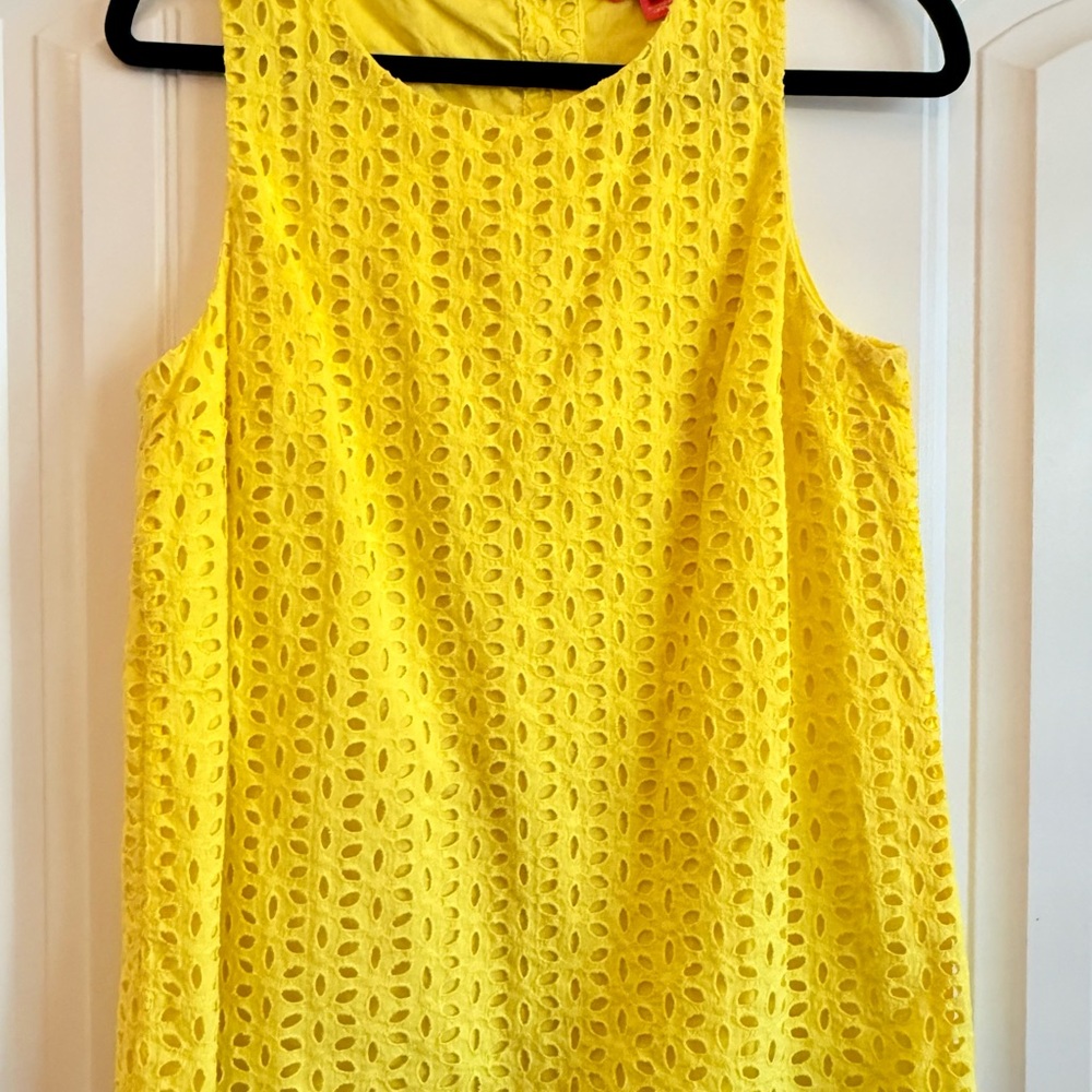 Lilly Pulitzer Sunshine Yellow Eyelet Tank Top